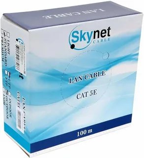 Кабель SkyNet Standart FTP outdoor 4x2x0,48, медный, FLUKE TEST, кат.5e, однож., 100 м, box, черный